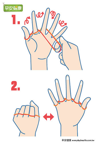 橡皮筋刺激手部，促进身体健康