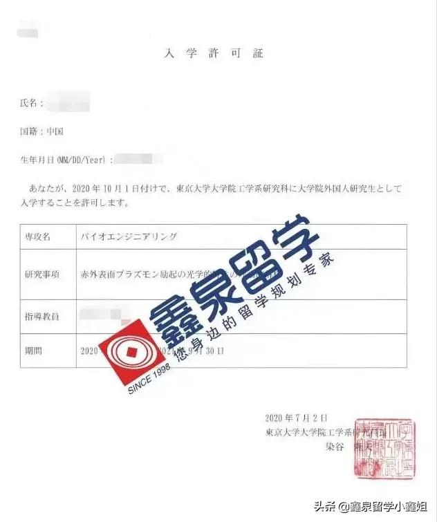 2021鑫泉录取捷报！日本东京大学/名古屋/千叶大学