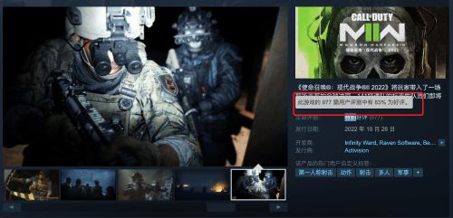 《COD19》Steam特别好评：有进步但问题也不少