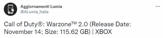 硬盘减负难！曝《使命召唤：战区2》容量仍有115GB