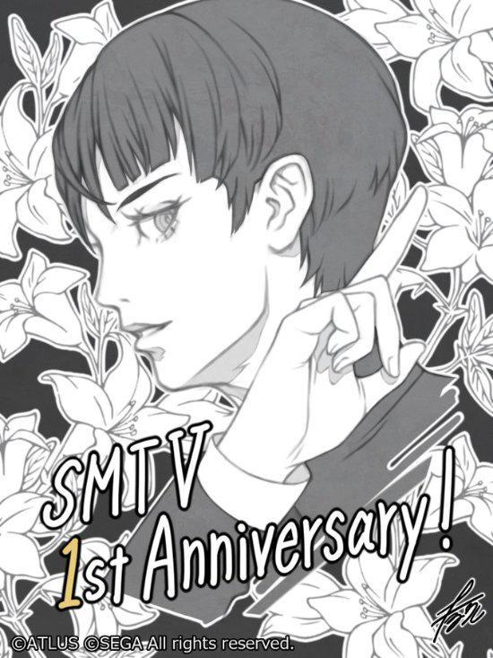 《真女神转生5》发售一周年 土居政之绘制贺图