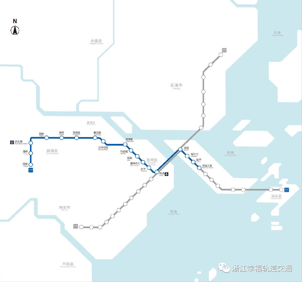 温州轨道交通最新时刻表+票价+线路图（最新）