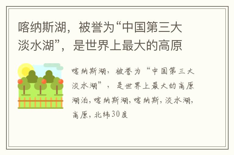 喀纳斯湖，被誉为“中国第三大淡水湖”，是世界上最大的高原湖泊