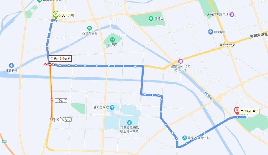 2022淮安关于拟调整市区公交12路等12条线路公示