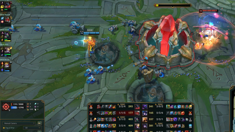 在edg和drx第二局比赛中,deft离偷掉基地只差119滴血