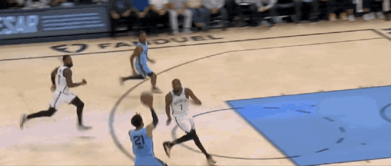 上天入地!莫兰特反击接空中接力,完成亲吻篮筐飞翔扣篮