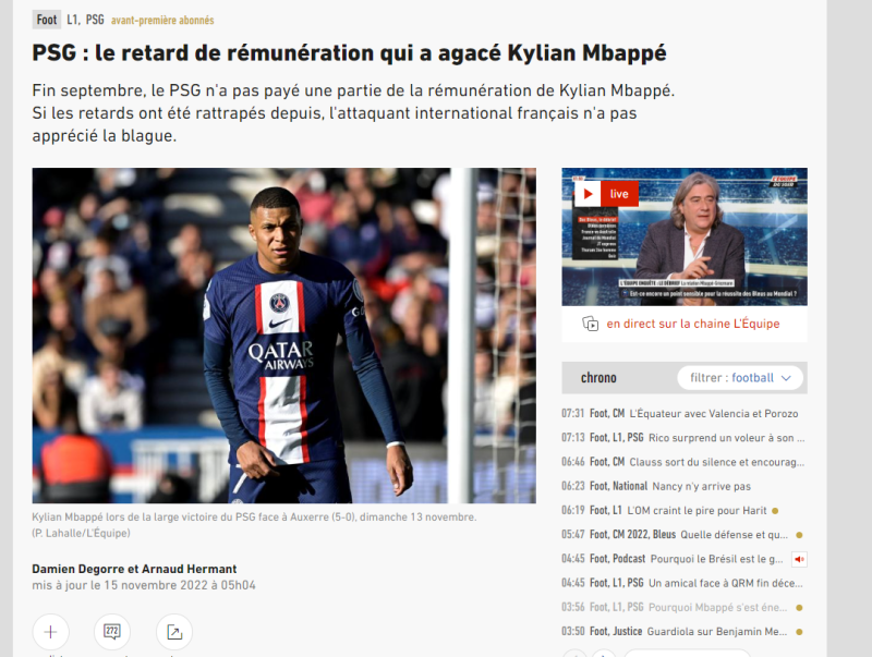 媒体:巴黎无意出售姆巴佩